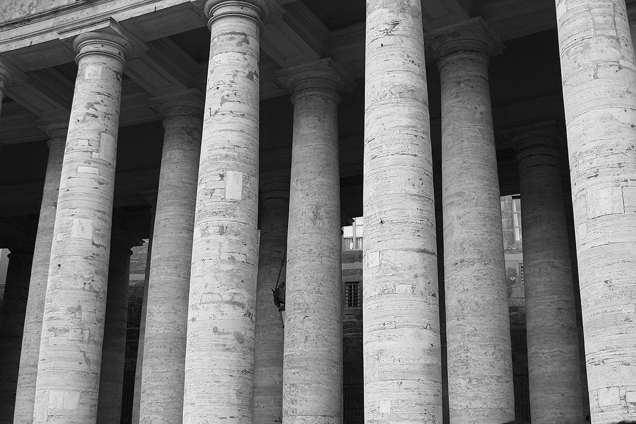 St. Peter's Square Tuscan Colonnades Up-close