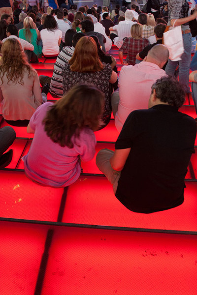 Red Bleachers on Times Square