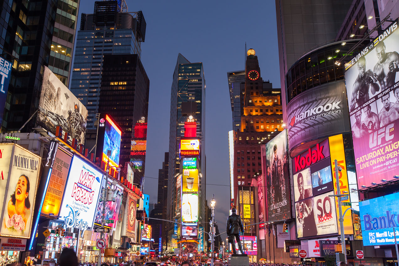 New York city's Times square nightscape