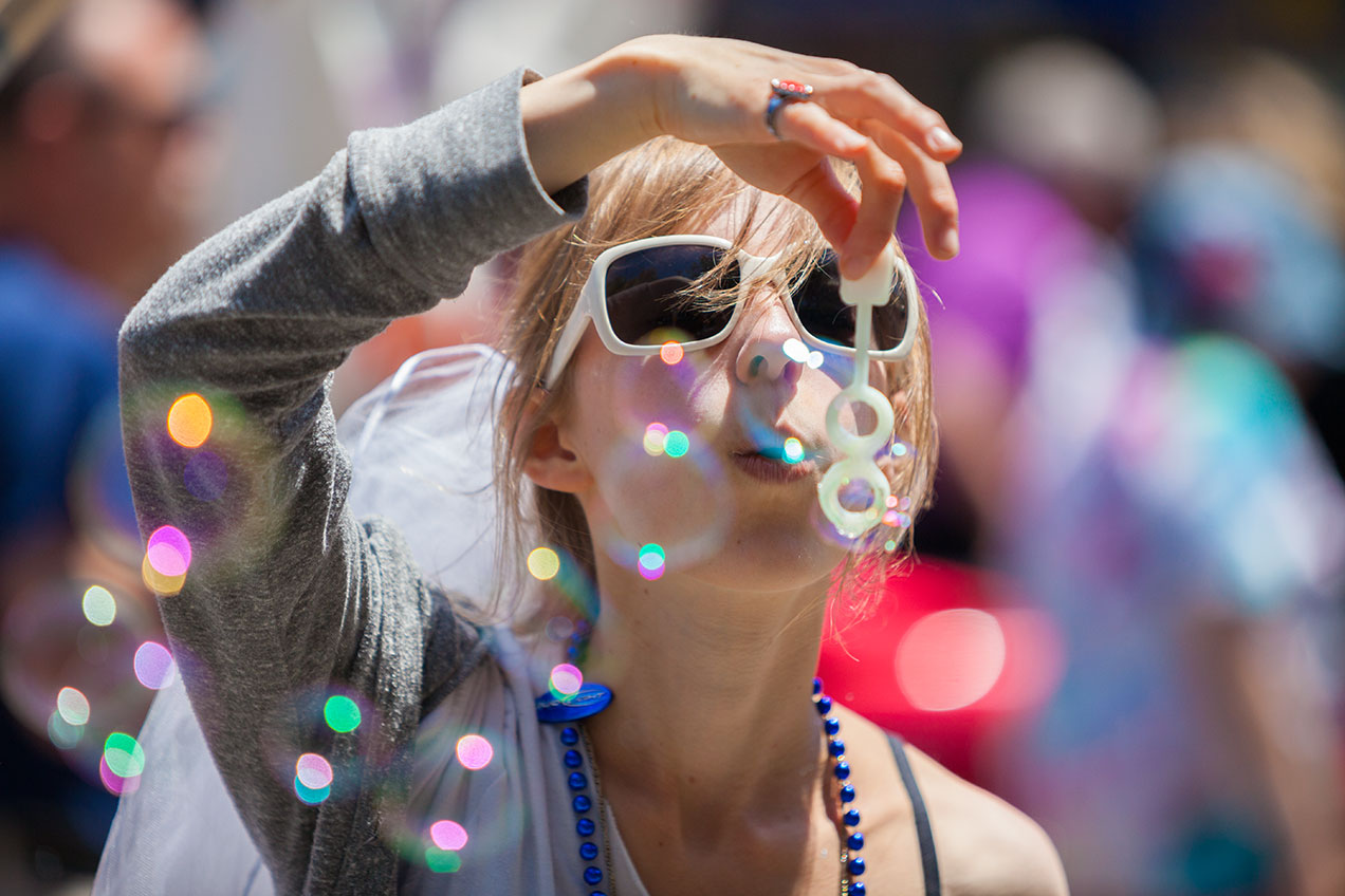 San Francisco Pride Parade Portrait - Blowing Bubbles