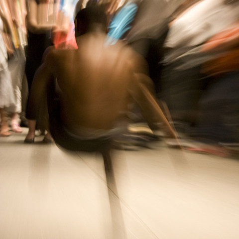 Street dancer in New York city