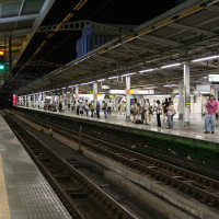 Shinjuku train station platform