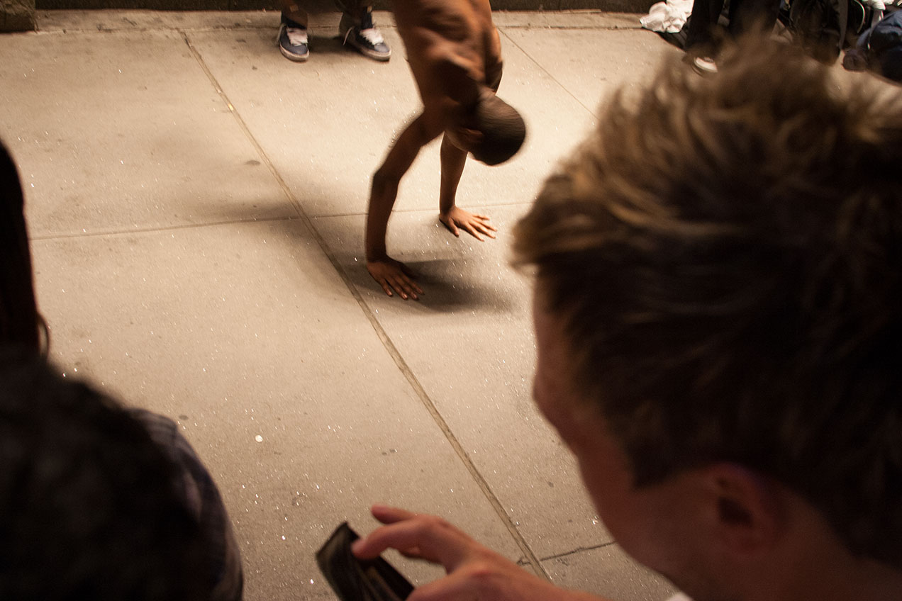 Street dancer in New York city