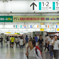 Tokyo train station signs